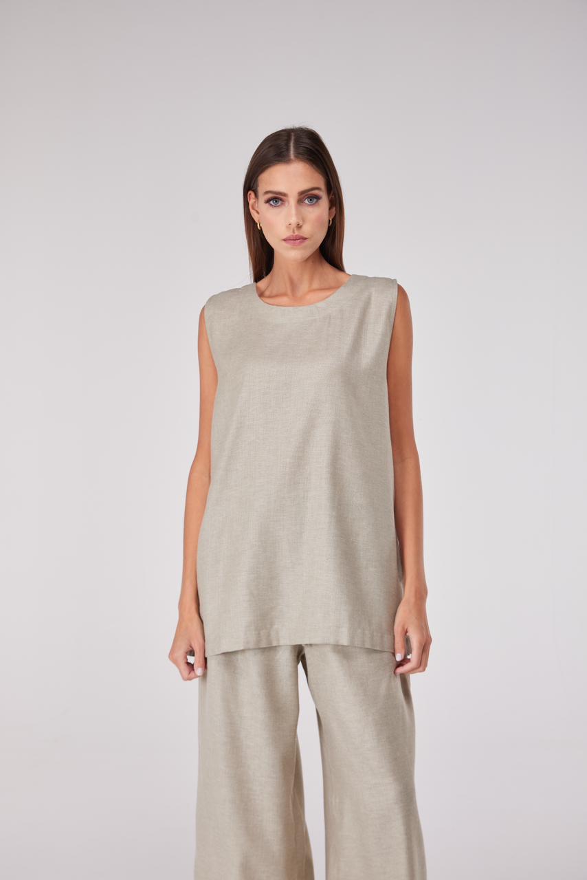 Light Green Linen Travel Wear